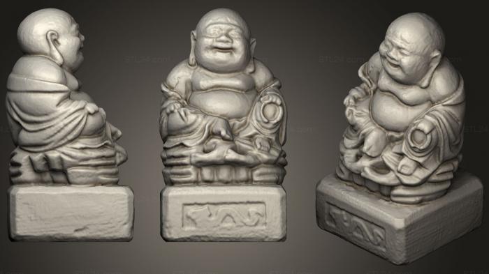 Скульптуры индийские (Счастливый Будда, STKI_0125) 3D модель для ЧПУ станка